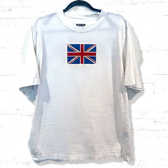 Kappa Rare Union Jack England Graphic White Men’s T Shirt Size Euro XL - Picture 1 of 3